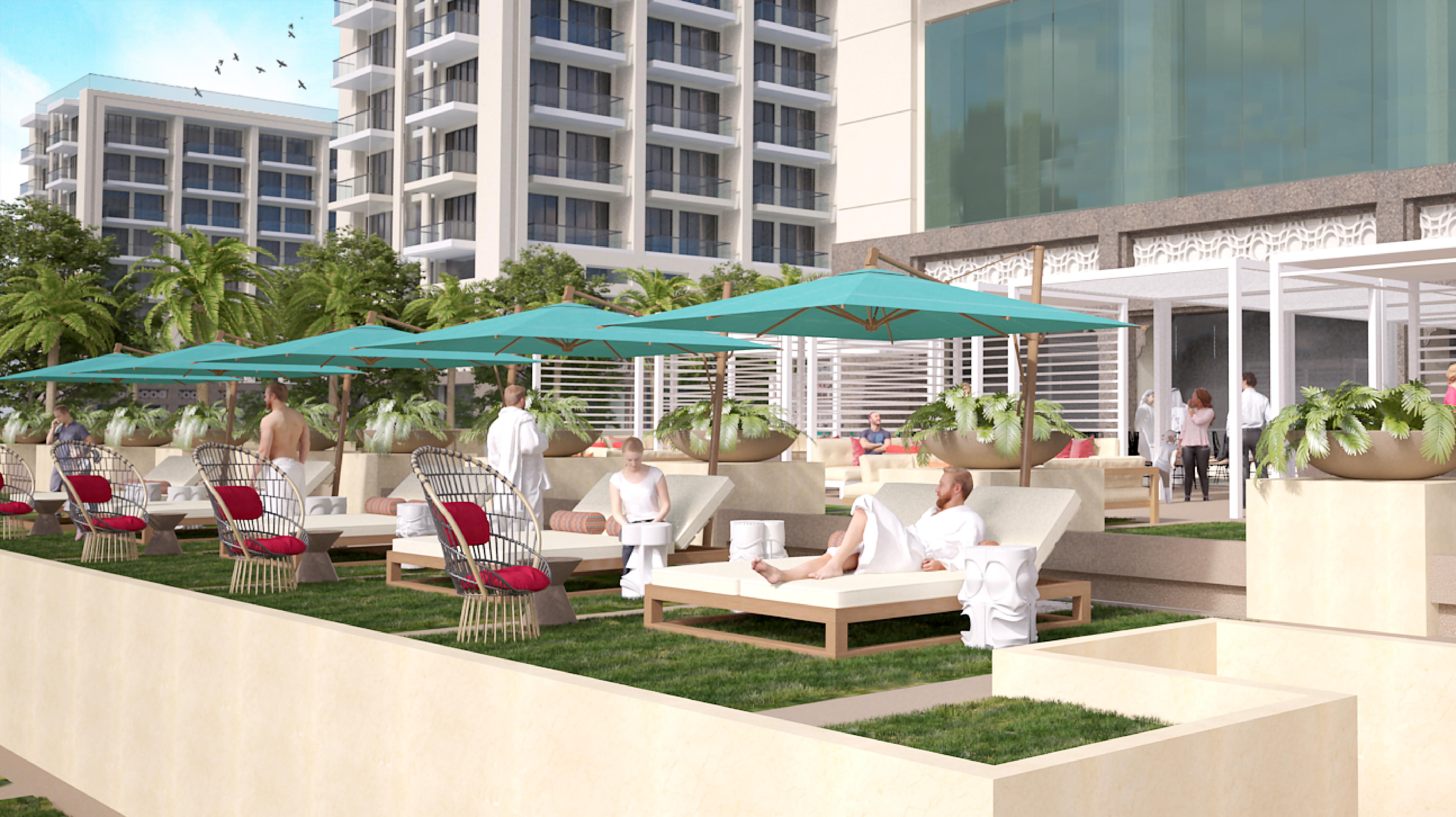 Hilton Dubai Palm Jumeirah Bagian luar foto The pool at the Wynn